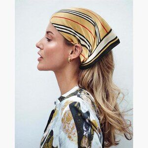 Square silk hair head scarf